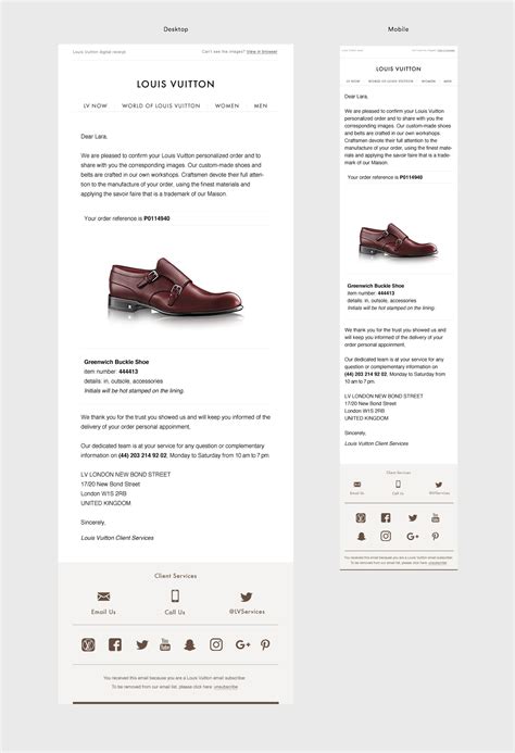 louis vuitton email templates.